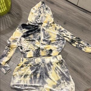 Tie-Dye Hooded Loungewear Set